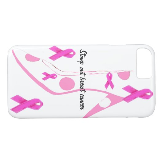 Borstkanker Roze lint Case-Mate iPhone Case (Achterkant (Horizontaal))