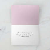 Borstkanker Roze lint en Roos Kaart (Binnen)