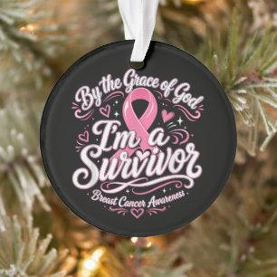 Borstkanker Roze Lint Geloofsbewustzijn Ornament