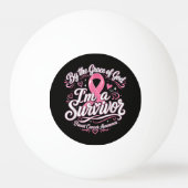 Borstkanker Roze Lint Geloofsbewustzijn Pingpongbal (Achterkant)