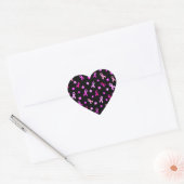 Borstkanker Roze lint Hart Sticker (Envelop)