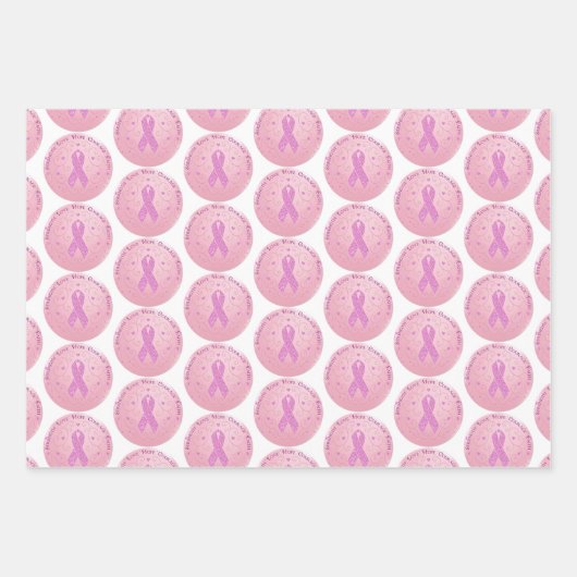 Borstkanker Roze lint Inpakpapier Vel (Voorkant)
