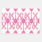 Borstkanker Roze lint Inpakpapier Vel (Voorkant 2)