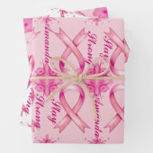 Borstkanker Roze lint Inpakpapier Vel (In situ)