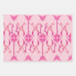Borstkanker Roze lint Inpakpapier Vel