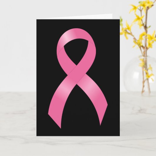 Borstkanker Roze lint Kaart (Gele Bloem)