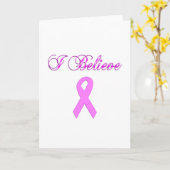 Borstkanker Roze lint Kaart (Gele Bloem)