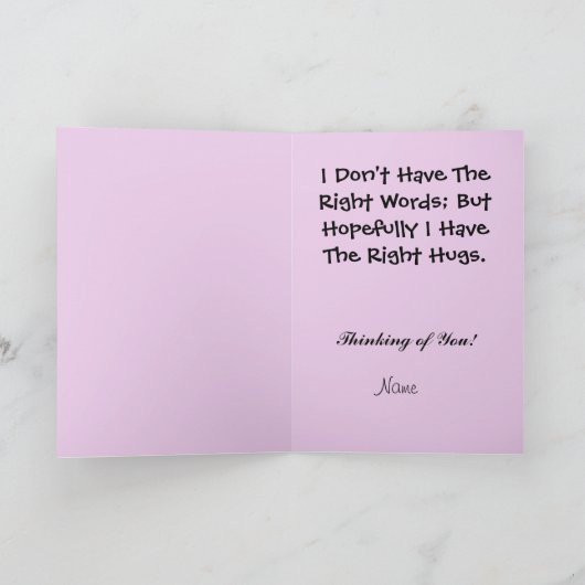 Borstkanker roze lint knuffel Wenskaart Kaart (Binnen)