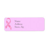 Borstkanker Roze lint labels (Voorkant)