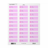 Borstkanker Roze lint labels (Full Sheet)