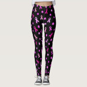 Borstkanker Roze lint Leggings (Voorkant)