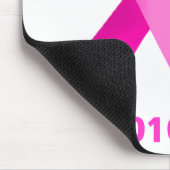 Borstkanker Roze lint Mousepad Muismat (Hoek)