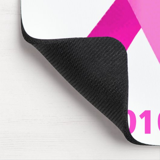 Borstkanker Roze lint Mousepad Muismat (Hoek)