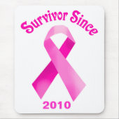 Borstkanker Roze lint Mousepad Muismat (Voorkant)