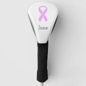 Borstkanker Roze lint (naam) Golf Head Hoesje Golfheadcover (Voorkant)