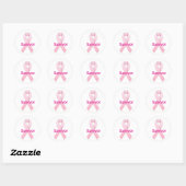 Borstkanker roze lint - overlevende Stickers (Vel)