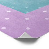 Borstkanker Roze lint Paars/Blauwgroen Poster (Hoek)