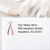 Borstkanker roze lint retour adreslabels etiket (Insitu)