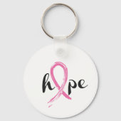 Borstkanker Roze lint Sleutelhanger (Voorkant)