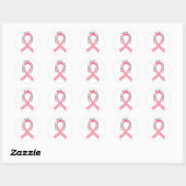 Borstkanker roze lint Sticker (Vel)
