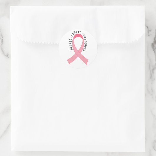 Borstkanker roze lint Sticker (Tas)