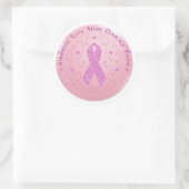 Borstkanker Roze lint Stickers (Tas)