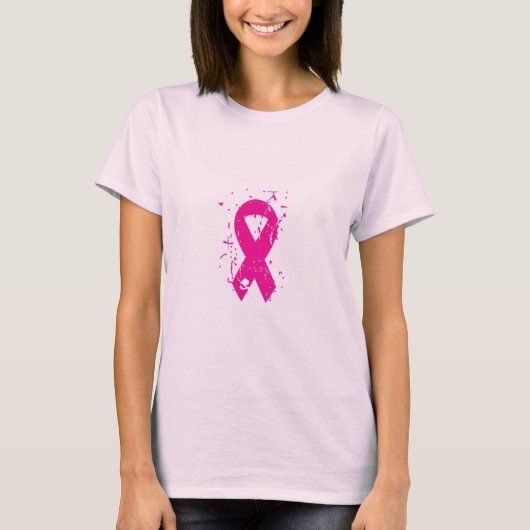 Borstkanker Roze lint T-shirt (Voorkant)