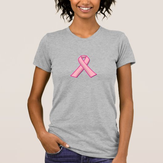 Borstkanker Roze lint T-shirt (Voorkant)