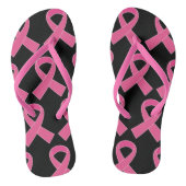 Borstkanker Roze lint Teenslippers Sandalen (Voetbed)