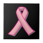Borstkanker Roze lint Tegeltje (Voorkant)