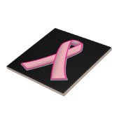 Borstkanker Roze lint Tegeltje (Zijkant)