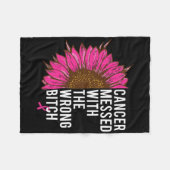 Borstkanker roze lint verprutst met het verkeerde fleece deken (Voorkant (Horizontaal))