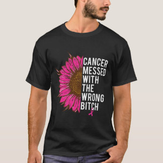 Borstkanker roze lint verprutst met het verkeerde t-shirt