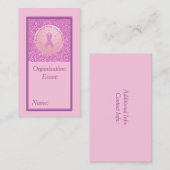 Borstkanker Roze lint Visitekaartje 4 (Voorkant / Achterkant)