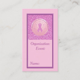 Borstkanker Roze lint Visitekaartje 4