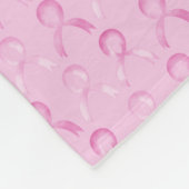 Borstkanker, roze lint, vlinderbak #gift fleece deken (Hoek)