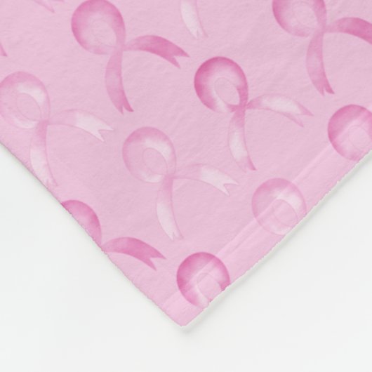 Borstkanker, roze lint, vlinderbak #gift fleece deken (Hoek)
