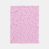 Borstkanker, roze lint, vlinderbak #gift fleece deken (Voorkant)