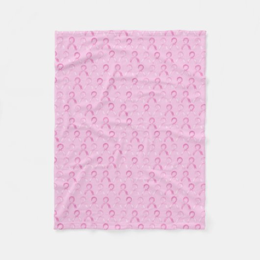 Borstkanker, roze lint, vlinderbak #gift fleece deken (Voorkant)