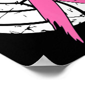 Borstkanker Roze lint Volleyball Awareness Cos. Poster (Hoek)
