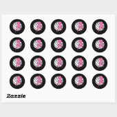 Borstkanker Roze lint Volleyball Awareness Cos. Ronde Sticker (Vel)