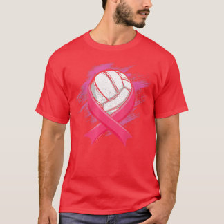Borstkanker Roze lint Volleyball Awareness Cos. T-shirt