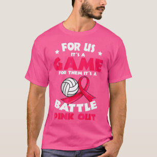 Borstkanker Roze lint Volleyball Awareness Cos. T-shirt