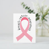Borstkanker Roze lintBriefkaart Briefkaart (Staand voorkant)