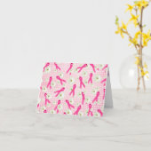 Borstkanker Roze linten en Daisies Kaart (Gele Bloem)