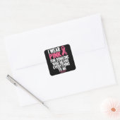 Borstkanker - Roze linten in oktober Vierkante Sticker (Envelop)