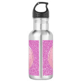 Borstkanker Roze lintje Glitter Water Flacon Waterfles (Voorkant)