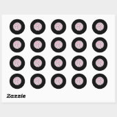 Borstkanker Roze lintje Volleyball Awareness Ronde Sticker (Vel)