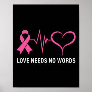 Borstkanker Roze Lintkankerbewustzijn Poster