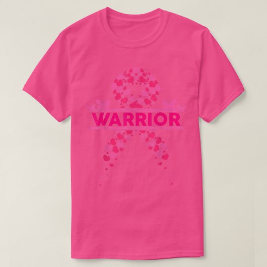 Borstkanker — Roze lintlintwortel T-shirt (Design voorkant)